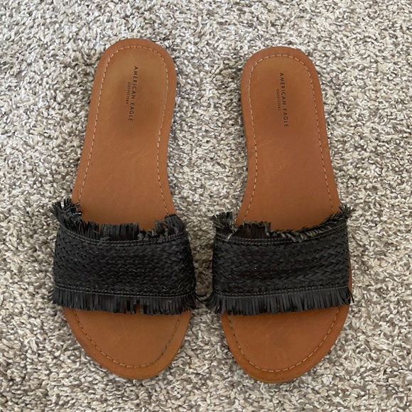 Black Slide Sandals - Picture 1 of 1